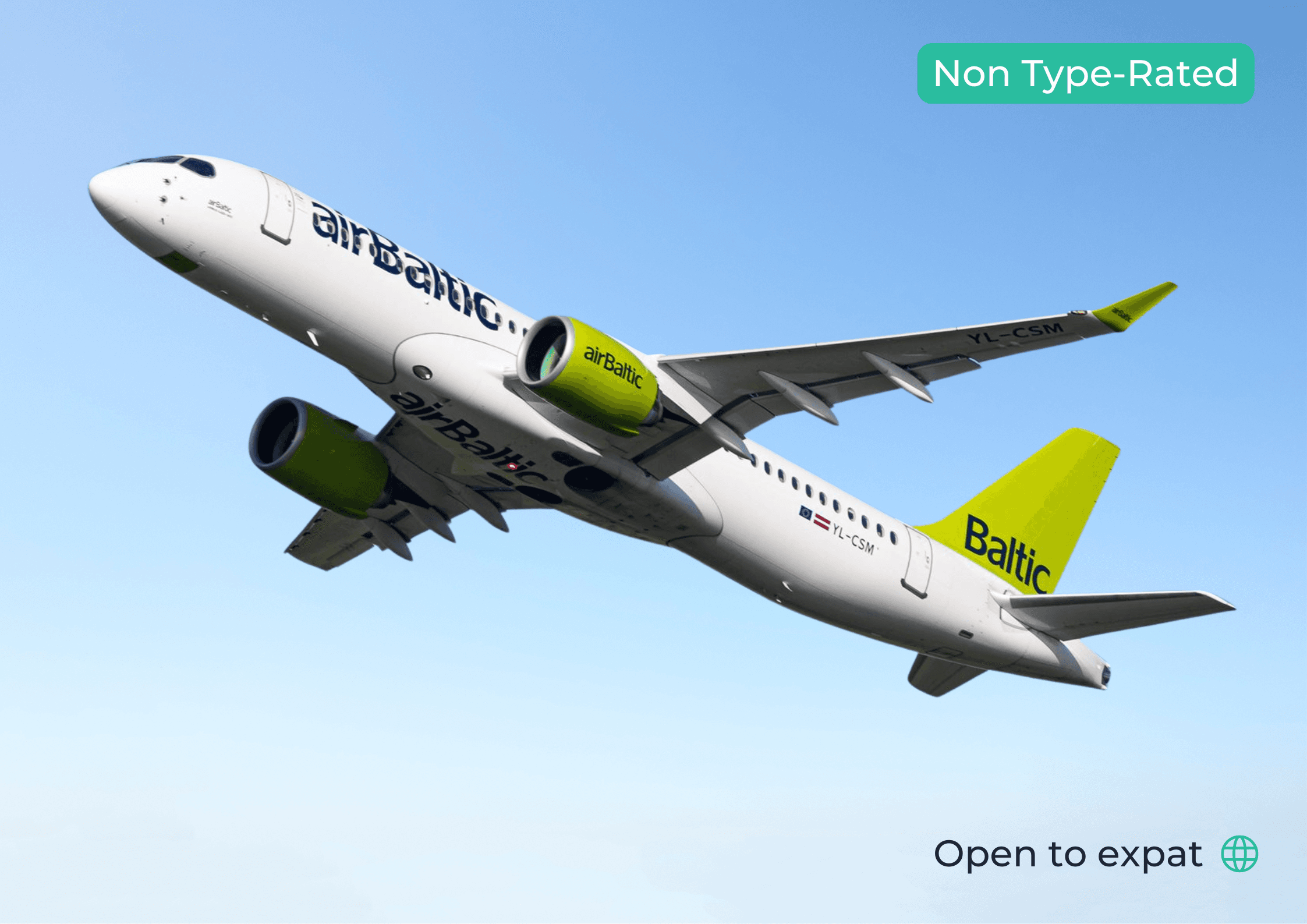 Air Baltic A220 aircraft