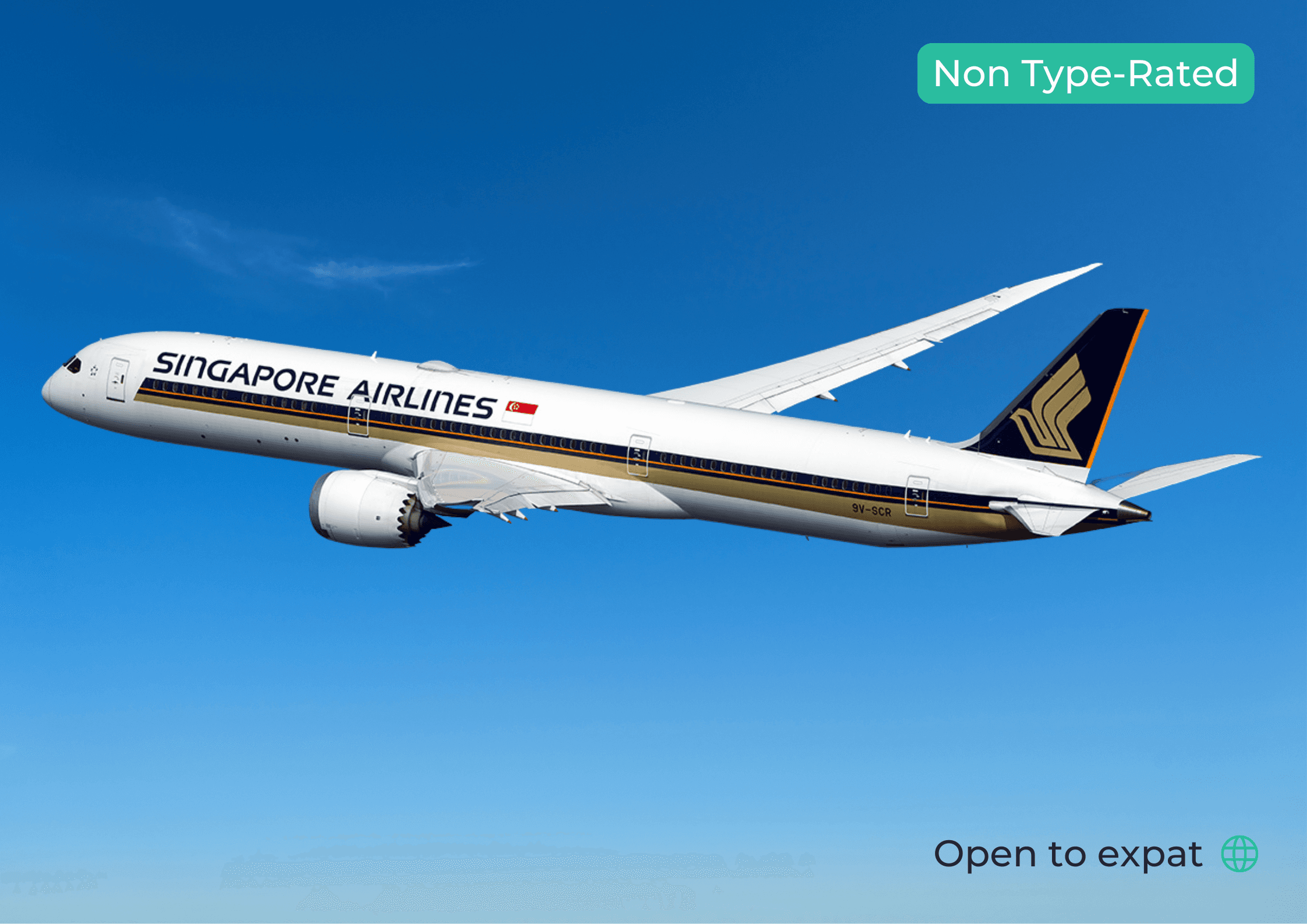 Singapore Airlines B747 B787 B777 aircraft
